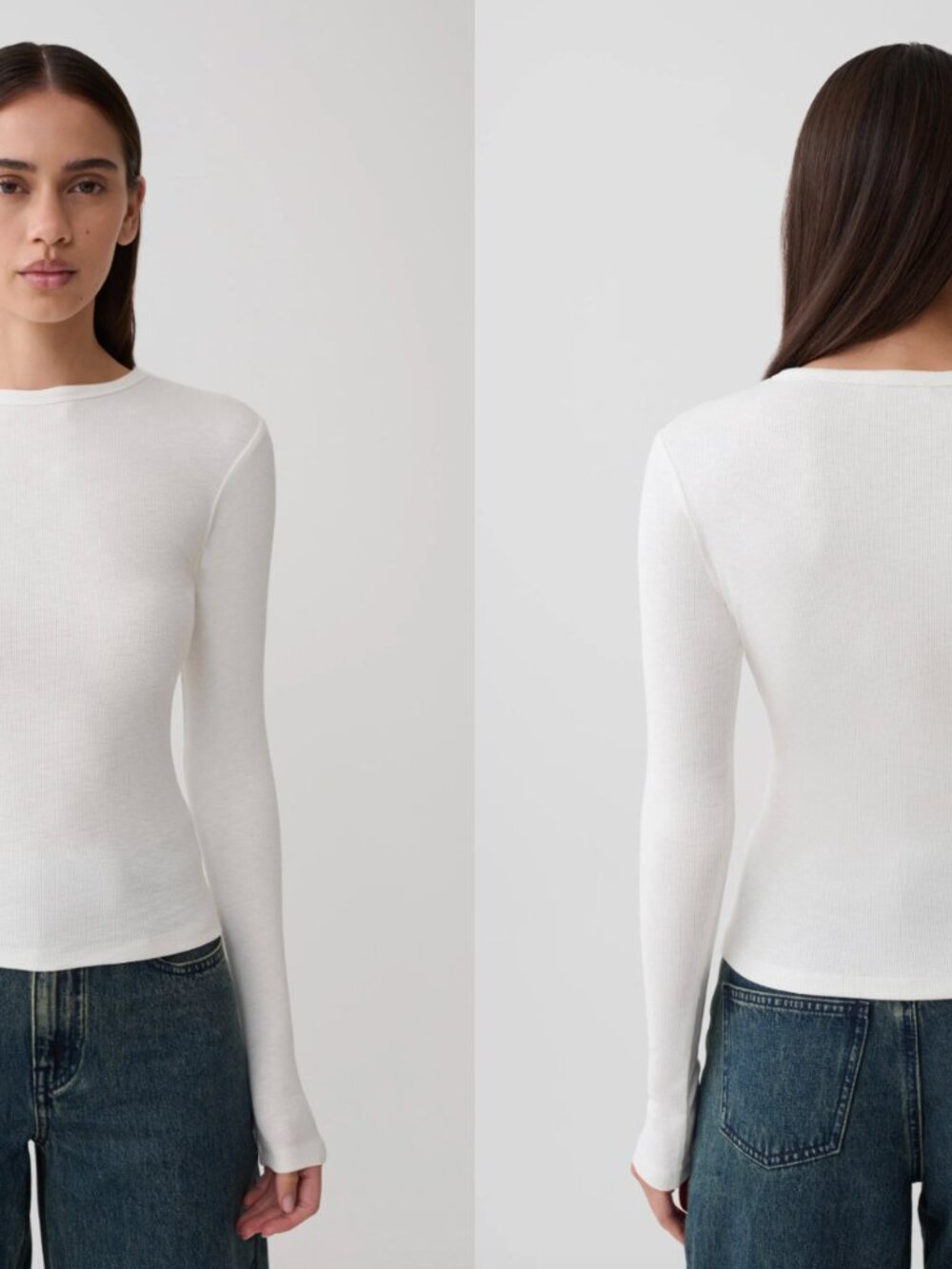 SIZE MEDIUM: Meshki Leny Long sleeve top (white)
